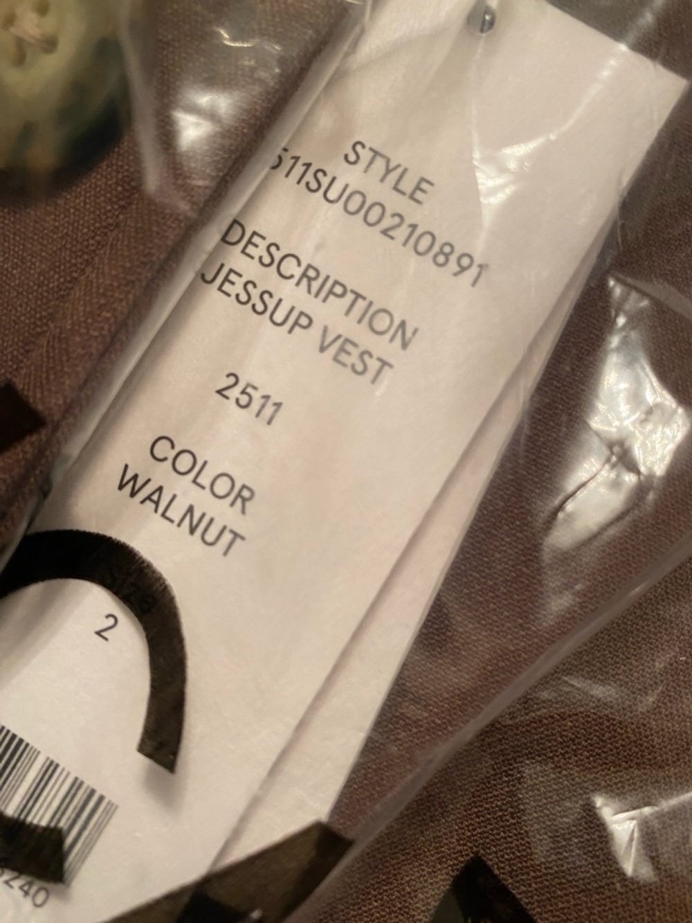 Veronica Beard Jessup Sleeveless Brown Tailored Vest size 2 - Picture 6 of 6